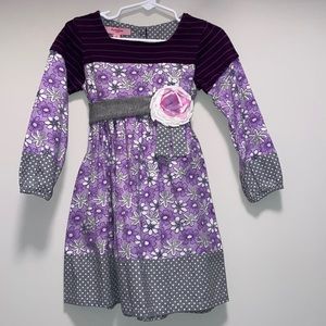 Purple multi pattern dress